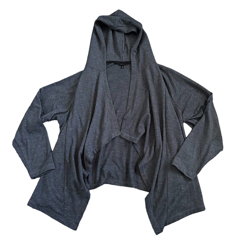 TORRID 3X Plus Size Gray Draped Cardigan Hooded Sweater